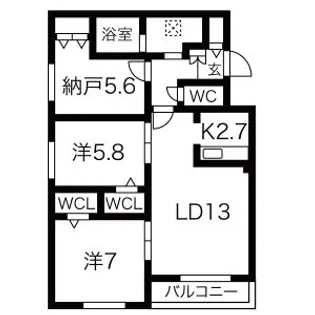 グラス・ド・ラフォレ【3階】の間取り