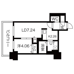 パシフィックタワー札幌【1908号室】の間取り