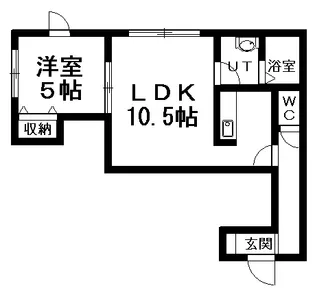 ピースハーモニー南郷A棟【105号室】の間取り