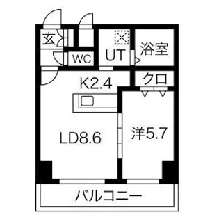 レゾ札幌【10階】の間取り