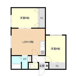 リバークリーンサンクス【101号室】の間取り