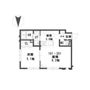 ルミエールFPC【2階】の間取り