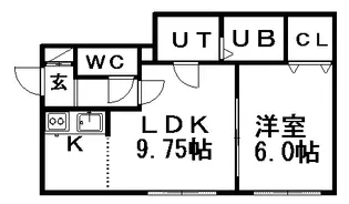 イクシオンNS II【3階】の間取り