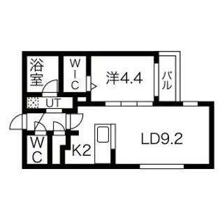 BALBONI新札幌(バルボーニ新札幌)【2階】の間取り