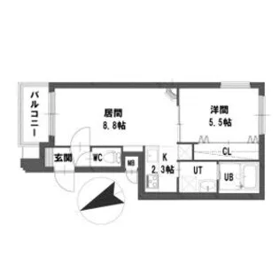 グランメール南郷12南【1階】の間取り