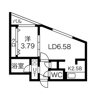 1LDKの間取り画像