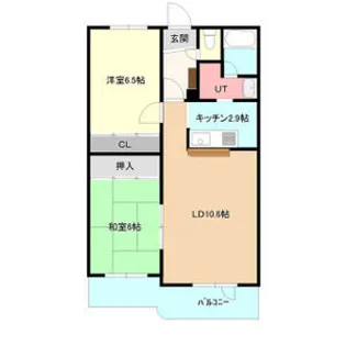 グランコート上野幌【2階】の間取り