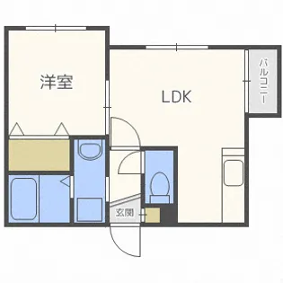 グランディール南郷13【306号室】の間取り