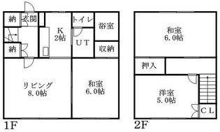 タウンハウス森A【102号室】の間取り