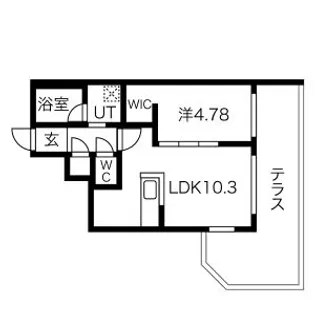 ベルゼル東札幌【1階】の間取り