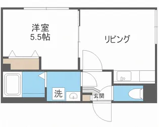 ラフール北野【101号室】の間取り