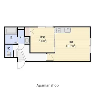 ポルト・ボヌール【4階】の間取り