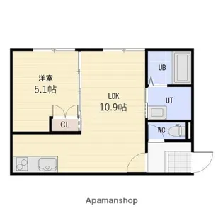 ポルト・ボヌール【403号室】の間取り