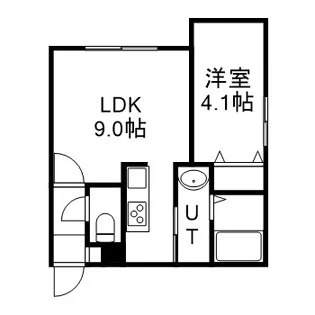 カーザフェリス平岸【303号室】の間取り