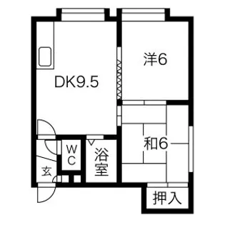 タウニーハイム【205号室】の間取り