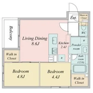 LIVECASA白石【0505号室】の間取り