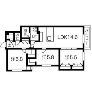 RESIDENCE SAPPORO A23【4階】の間取り
