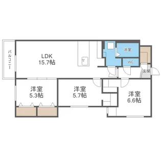 RESIDENCE SAPPORO A23【4階】の間取り