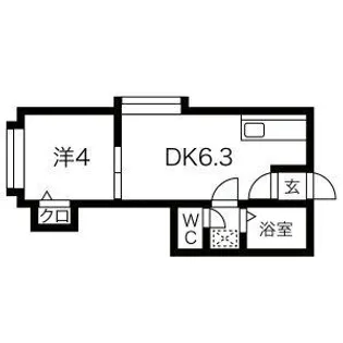 サンモール南郷【105号室】の間取り