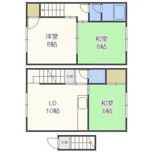 あおいハウスB【2階】の間取り
