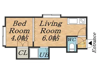 クルーズハウス南郷A棟【2階】の間取り