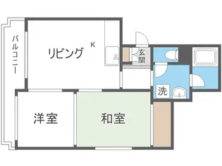 シティコープ平岸【406号室】の間取り
