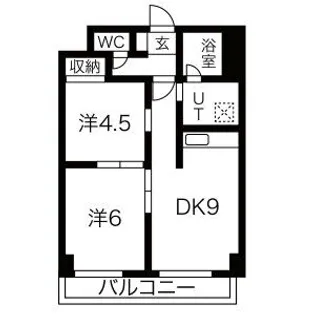 コート大谷地【26号室】の間取り