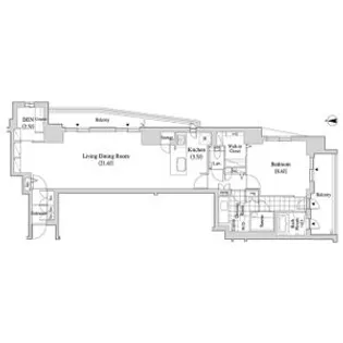 Fリミテッド北広島【15階】の間取り