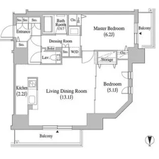 Fリミテッド北広島【5階】の間取り