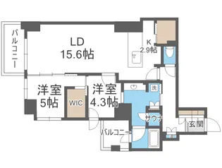 Fリミテッド北広島【4階】の間取り