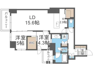 Fリミテッド北広島【5階】の間取り