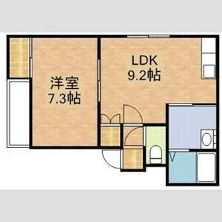 プロシードシティ平岡【101号室号室】の間取り