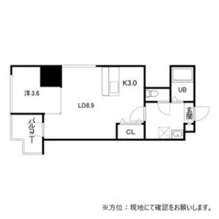 カルフール大通東【4階】の間取り