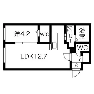 ラグナベルデ北郷(LAGUNA VERDE北郷)【1階】の間取り