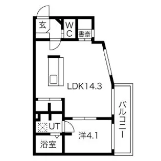 R-fino新さっぽろ【4階】の間取り