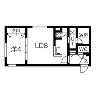 EEL(イール)新札幌【2階】の間取り