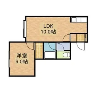 フラット平岡【103号室】の間取り