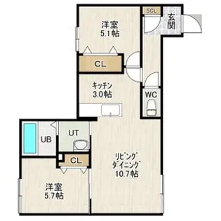 LAND大谷地【4階】の間取り