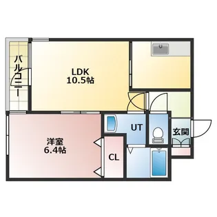 アルファアパルTOビル【401号室】の間取り