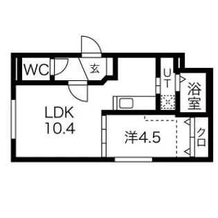 ALPHA平岸【1階】の間取り