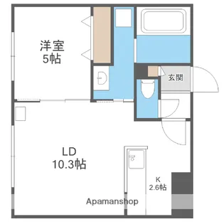 GIRASOL【302号室】の間取り