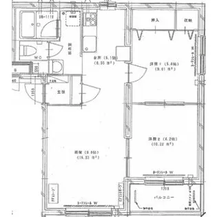 アービス新富Ⅰ・Ⅱ【Ⅱ-3-B号室】の間取り