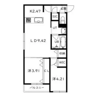 LA CLESSIR【0502号室】の間取り