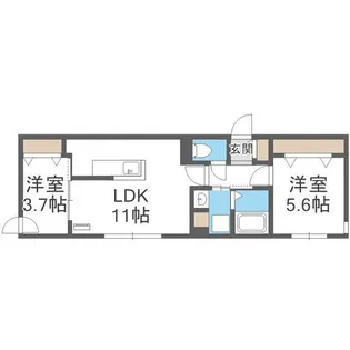 シティグレイス菊水【3階】の間取り