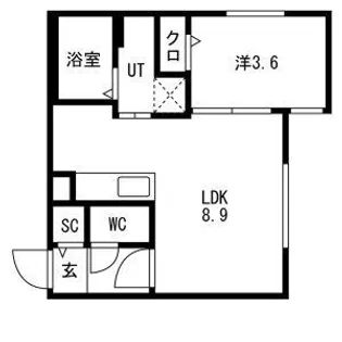 ANDーHONDORI(アンドホンドオリ)【2階】の間取り