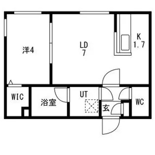 CAMPANELLA平岸(カンパネラ平岸) 仮)平岸4ー9MS【1階】の間取り