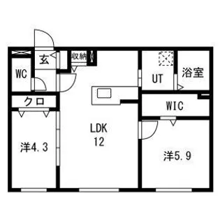 PREMIER IST NAKANOSHIMA(プレミアイスト)【1階】の間取り