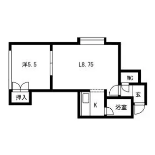 ジュビロ北郷【202号室】の間取り