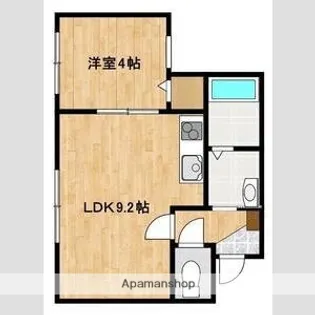 LIEN F・VILLAGE【205号室】の間取り