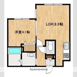 LIEN F・VILLAGE【206号室】の間取り